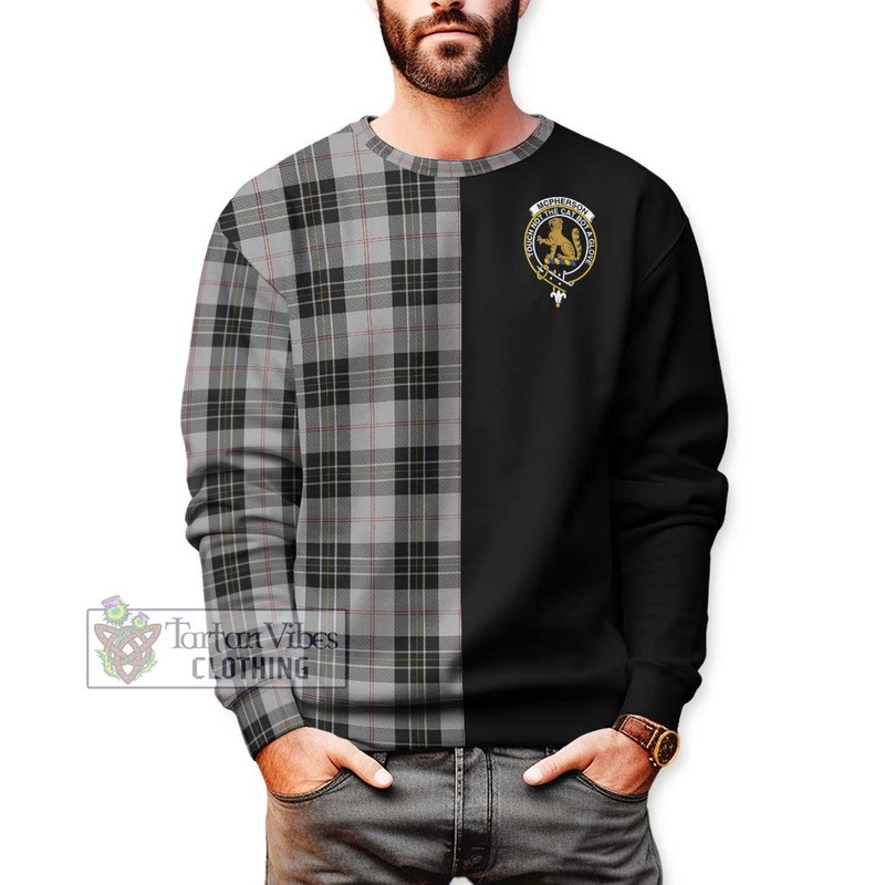 McPherson Dress Tartan Sweatshirt with Family Crest and Half Of Me Style