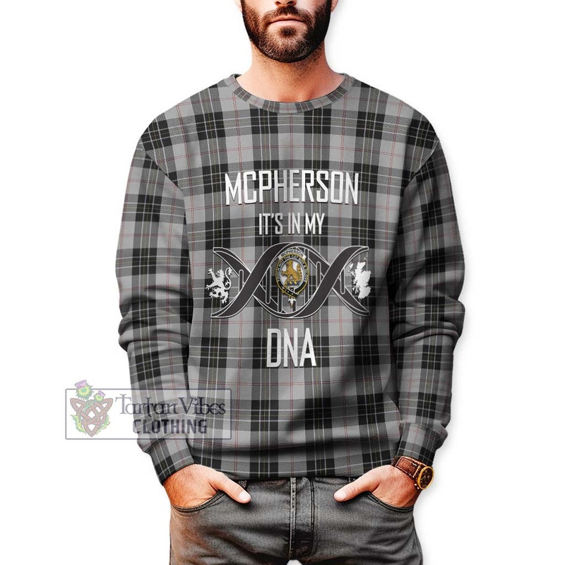 McPherson Dress Tartan Sweatshirt with Family Crest DNA In Me Style
