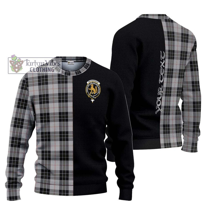 McPherson Dress Tartan Ugly Sweater with Family Crest and Half Of Me Style