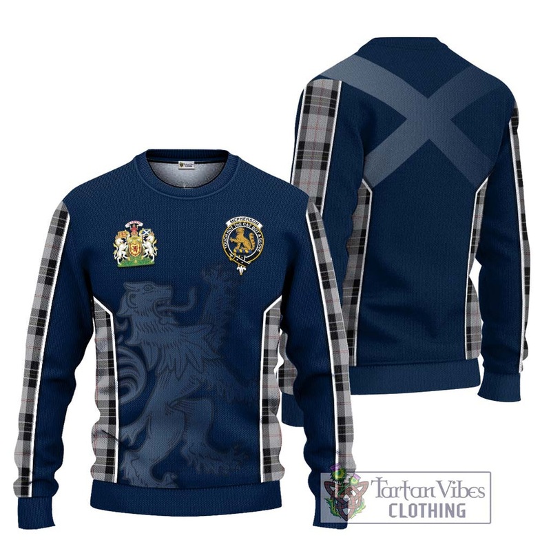 McPherson Dress Tartan Ugly Sweater with Family Crest and Lion Rampant Vibes Sport Style