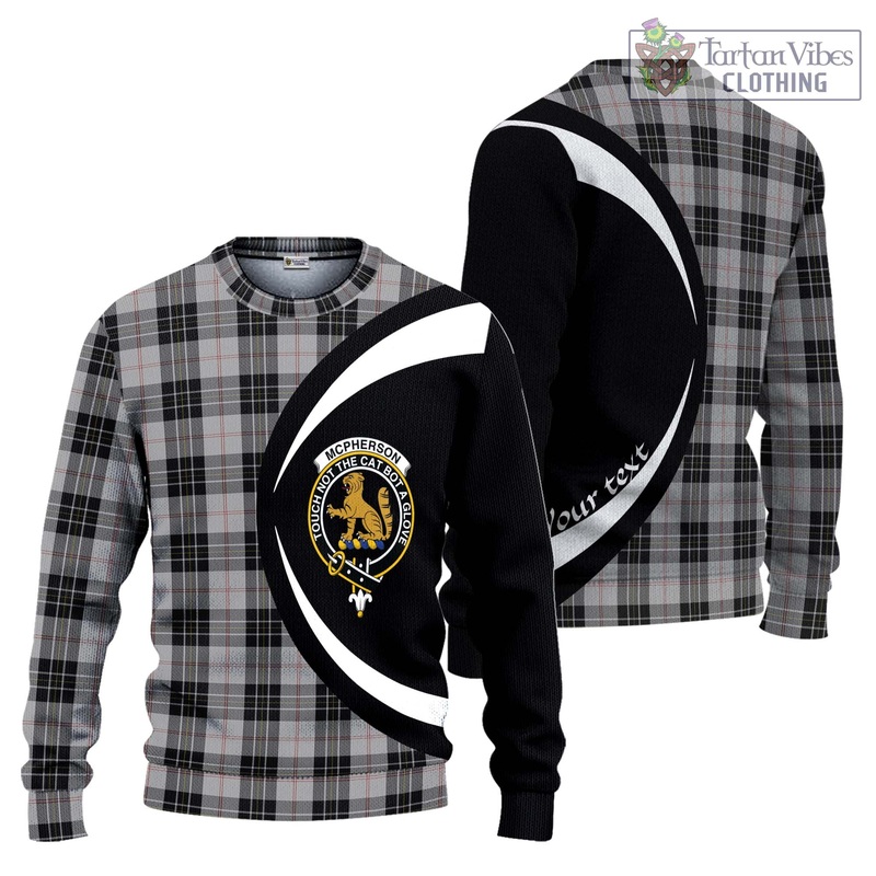 McPherson Dress Tartan Ugly Sweater with Family Crest Circle Style