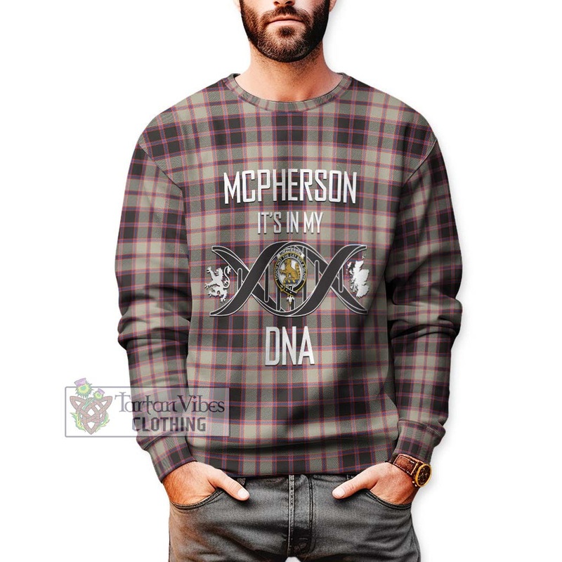 McPherson Hunting Ancient Tartan Sweatshirt with Family Crest DNA In Me Style