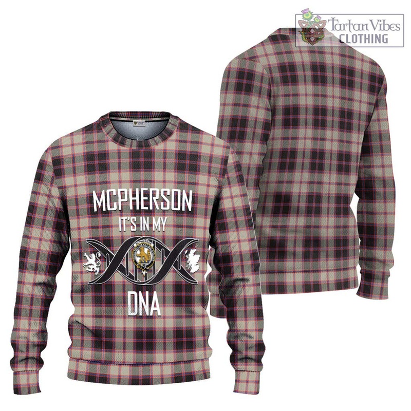 McPherson Hunting Ancient Tartan Ugly Sweater with Family Crest DNA In Me Style