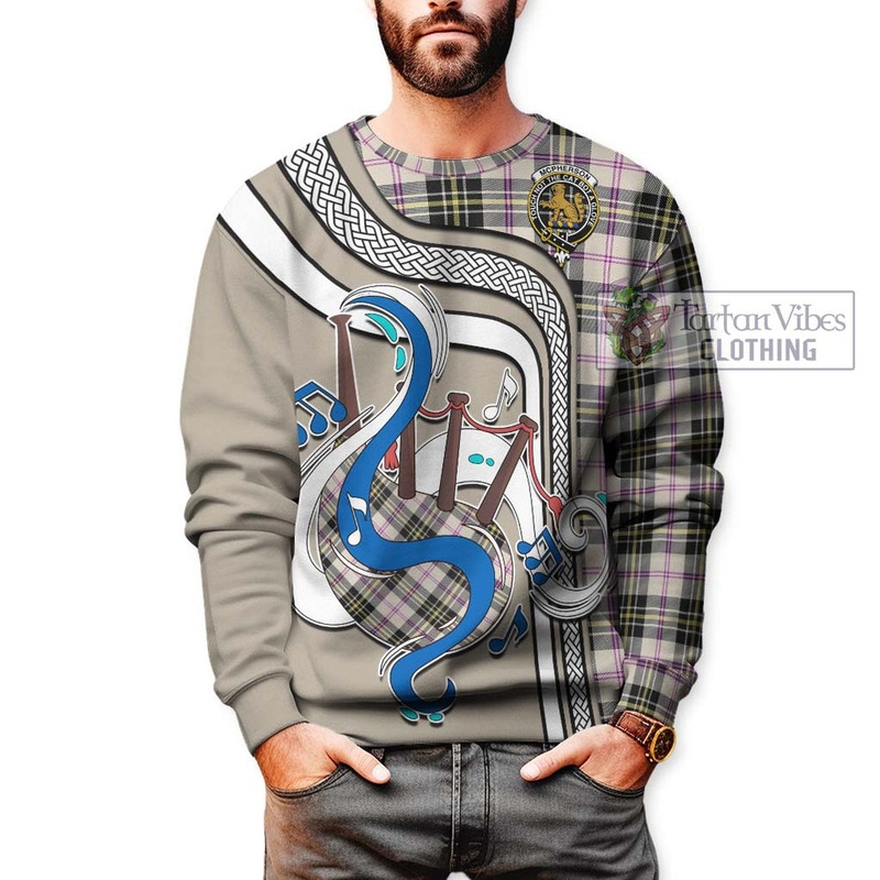 McPherson Dress Ancient Tartan Sweatshirt with Epic Bagpipe Style
