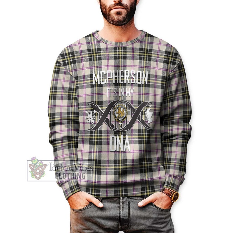 McPherson Dress Ancient Tartan Sweatshirt with Family Crest DNA In Me Style