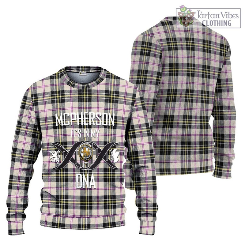 McPherson Dress Ancient Tartan Ugly Sweater with Family Crest DNA In Me Style