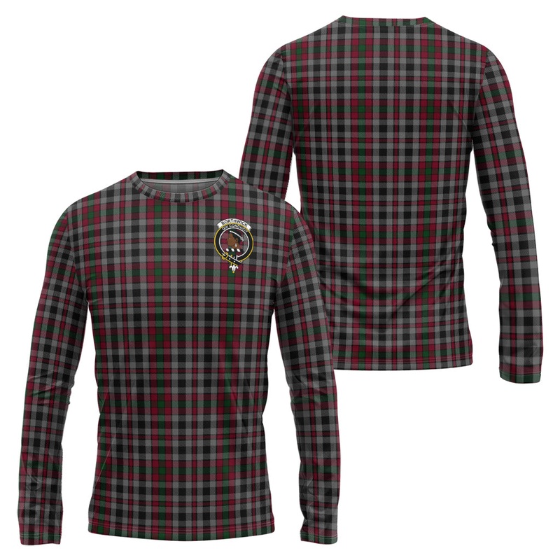 Borthwick Tartan Long Sleeve T-Shirt with Family Crest