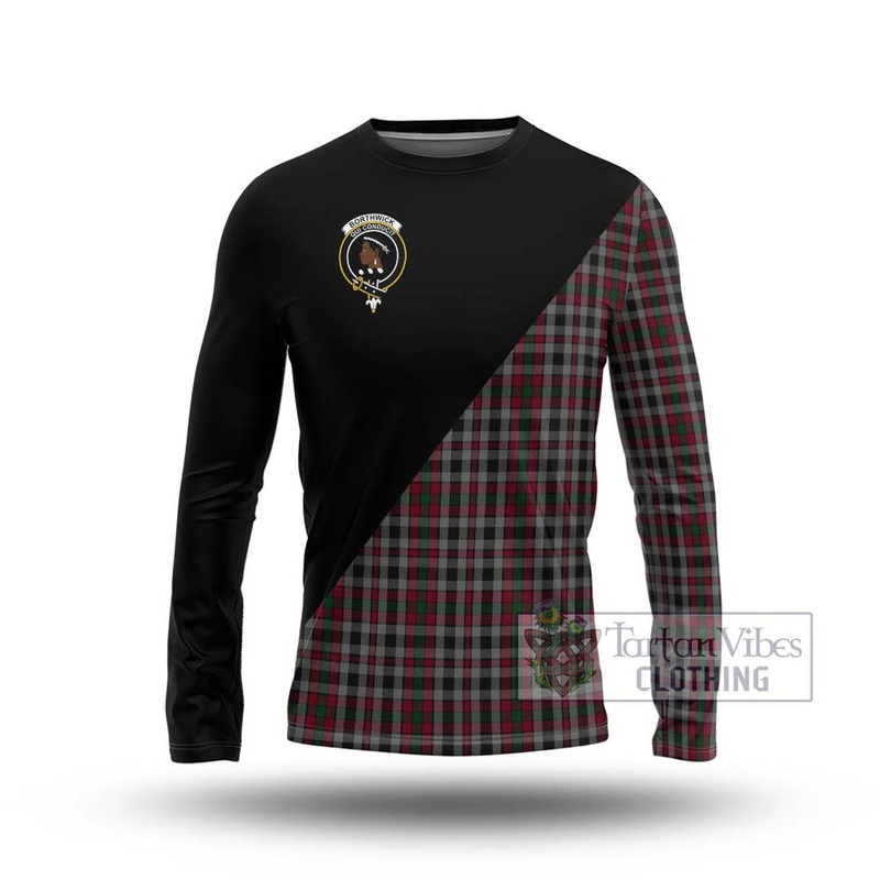 Borthwick Tartan Long Sleeve T-Shirt with Family Crest and Military Logo Style