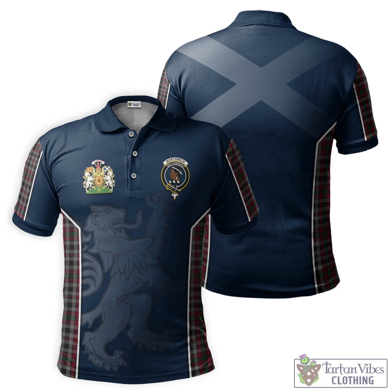 Borthwick Tartan Men's Polo Shirt with Family Crest and Lion Rampant Vibes Sport Style
