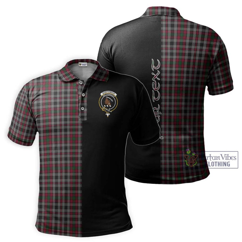 Borthwick Tartan Polo Shirt with Family Crest and Half Of Me Style