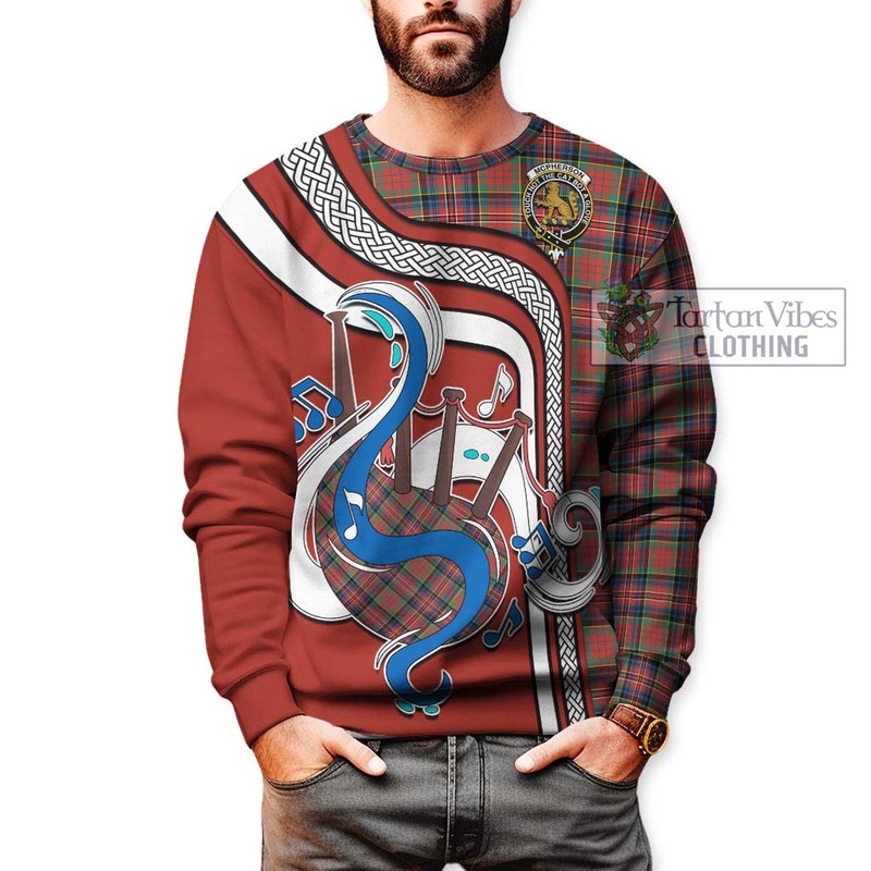 McPherson Ancient Tartan Sweatshirt with Epic Bagpipe Style