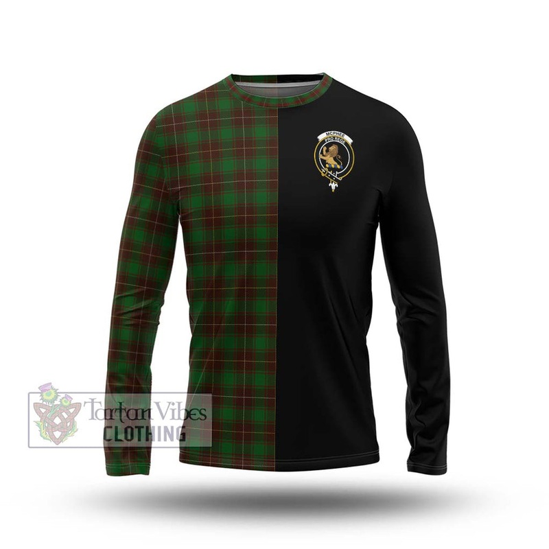 McPhee Hunting Tartan Long Sleeve T-Shirt with Family Crest and Half Of Me Style