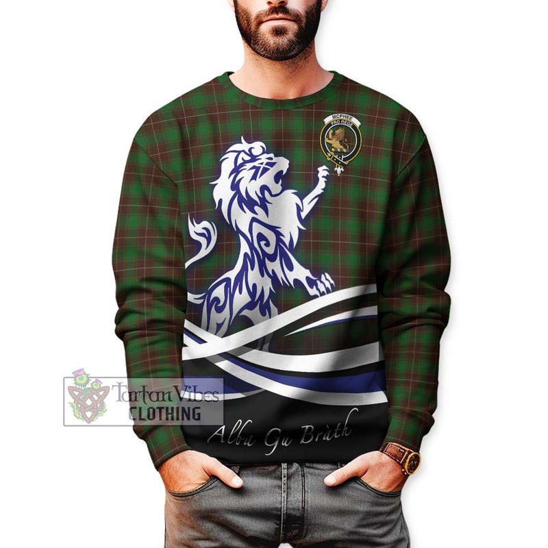 McPhee Hunting Tartan Sweatshirt with Alba Gu Brath Regal Lion Emblem