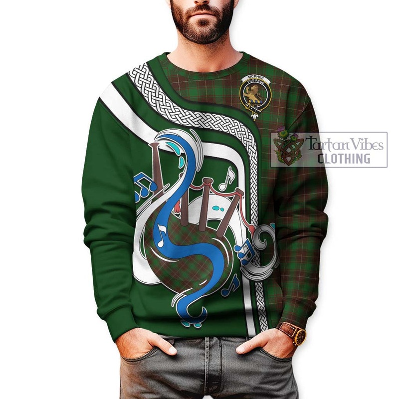 McPhee Hunting Tartan Sweatshirt with Epic Bagpipe Style