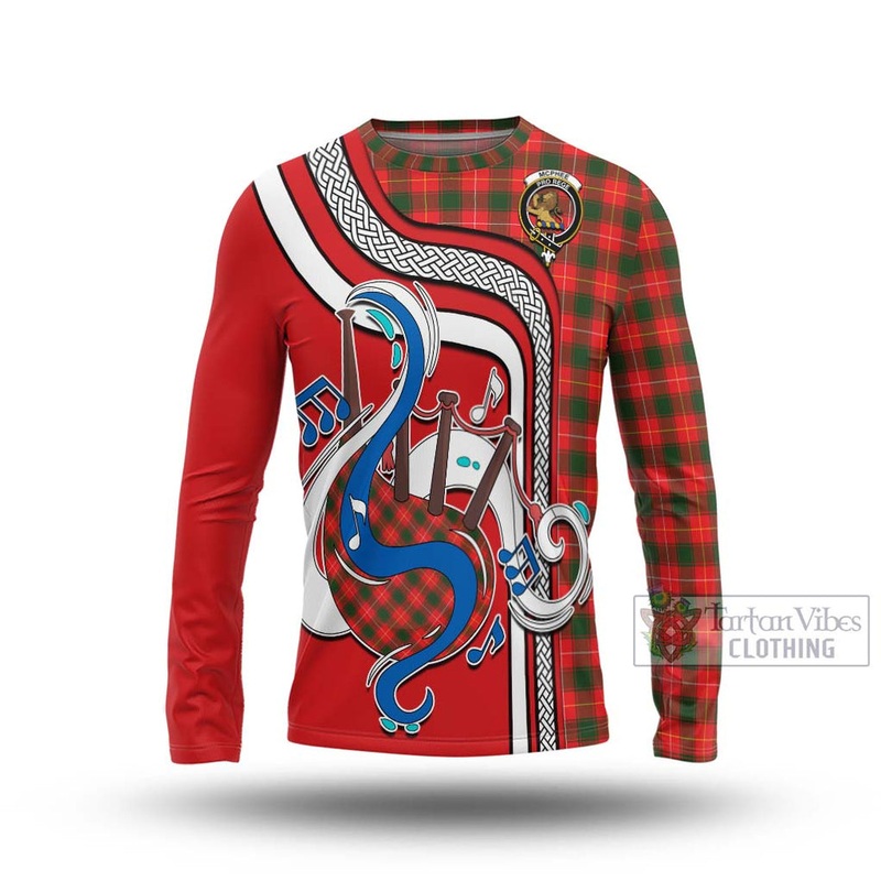 McPhee Modern Tartan Long Sleeve T-Shirt with Epic Bagpipe Style