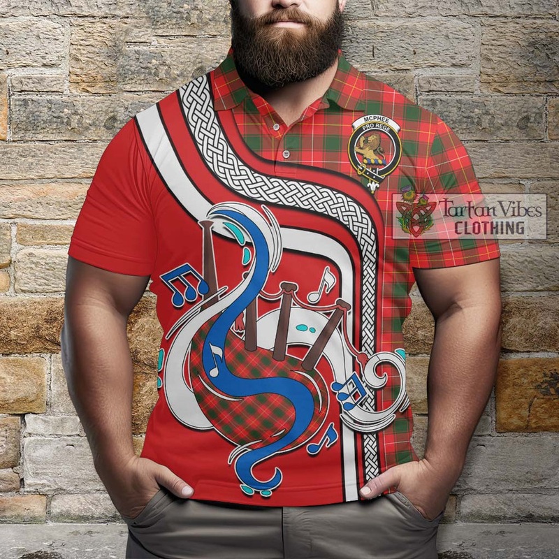 McPhee Modern Tartan Polo Shirt with Epic Bagpipe Style