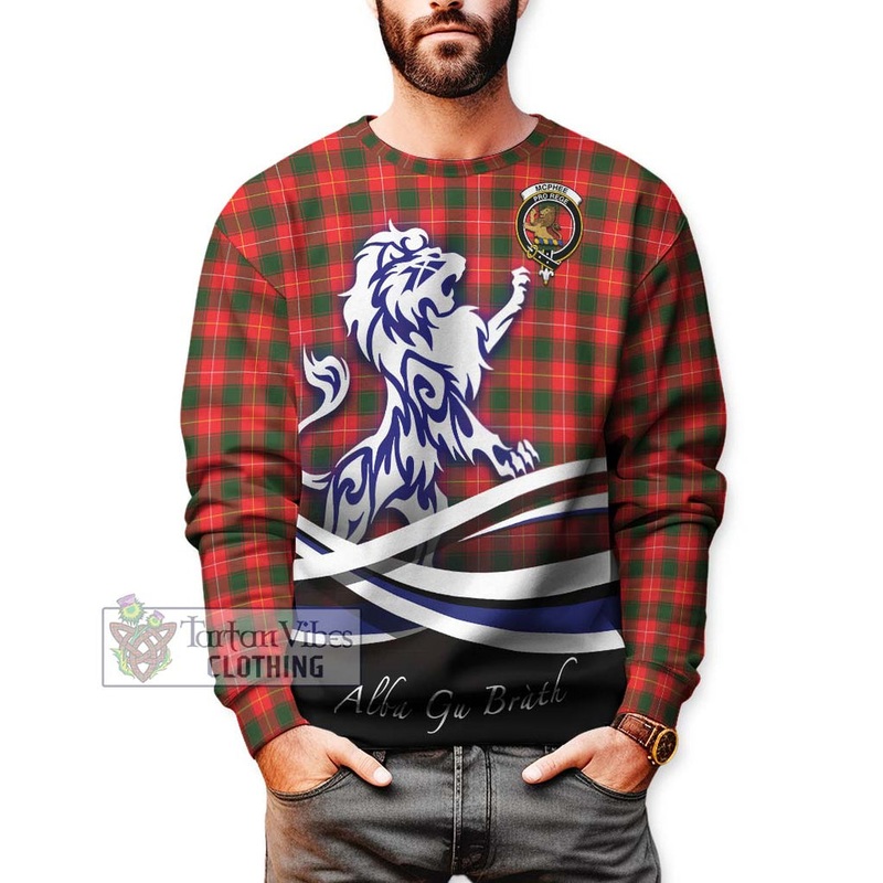 McPhee Modern Tartan Sweatshirt with Alba Gu Brath Regal Lion Emblem