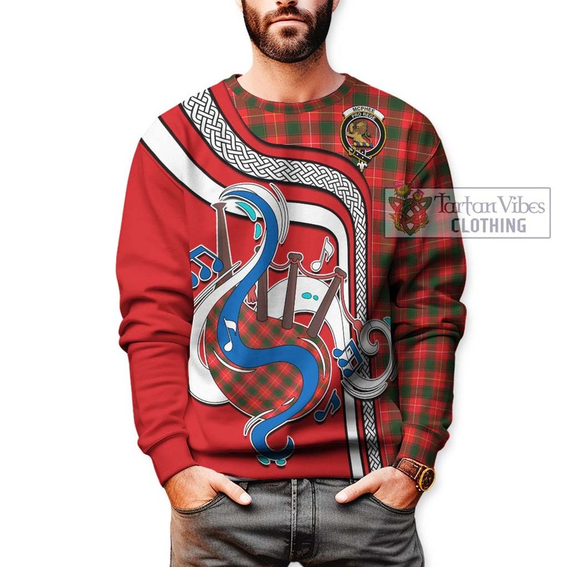 McPhee Modern Tartan Sweatshirt with Epic Bagpipe Style