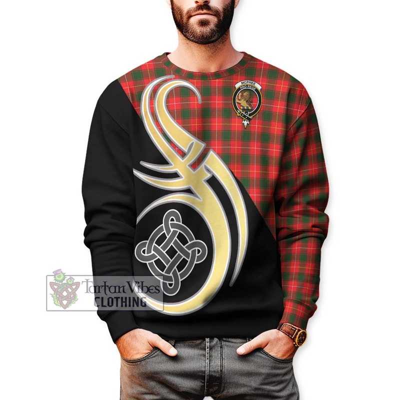 McPhee Modern Tartan Sweatshirt with Family Crest and Celtic Symbol Style