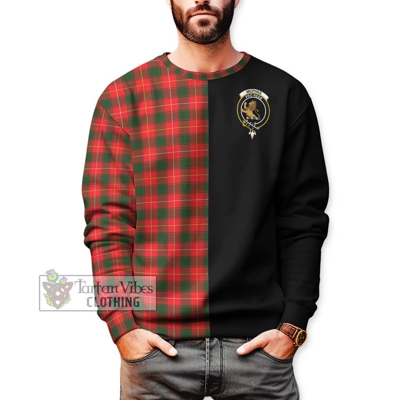 McPhee Modern Tartan Sweatshirt with Family Crest and Half Of Me Style