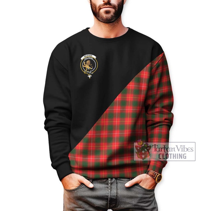 McPhee Modern Tartan Sweatshirt with Family Crest and Military Logo Style