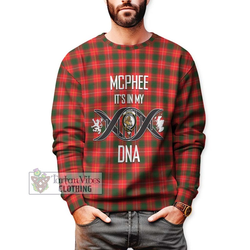 McPhee Modern Tartan Sweatshirt with Family Crest DNA In Me Style