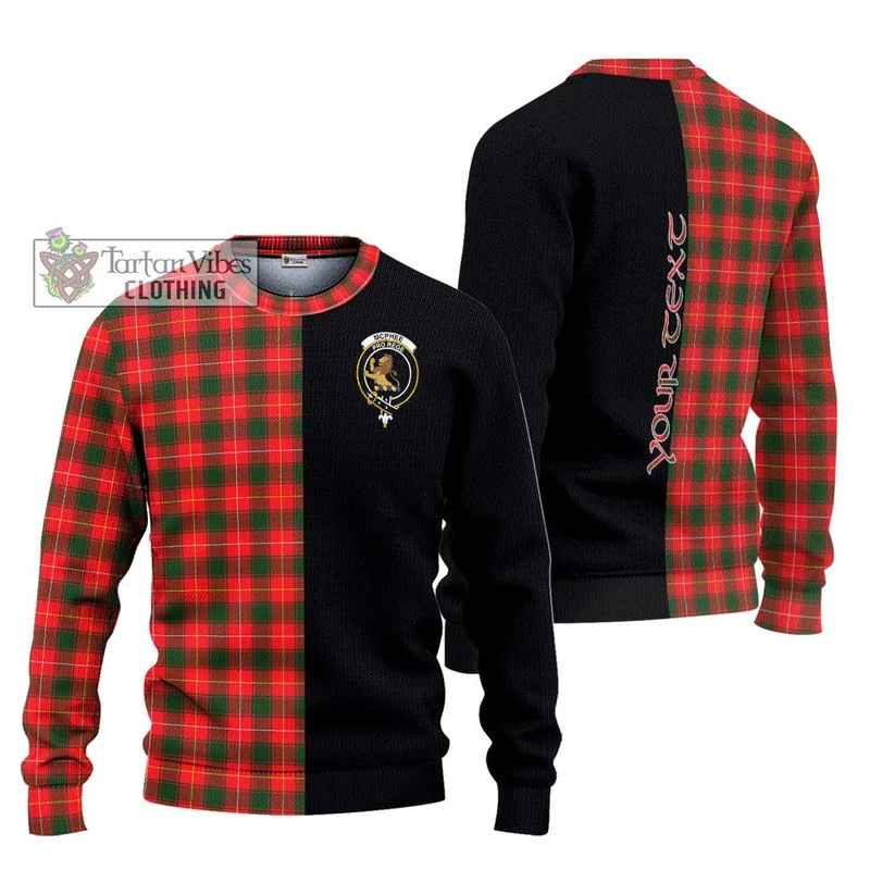 McPhee Modern Tartan Ugly Sweater with Family Crest and Half Of Me Style