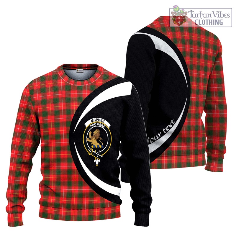 McPhee Modern Tartan Ugly Sweater with Family Crest Circle Style