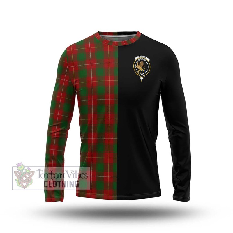 McPhee Tartan Long Sleeve T-Shirt with Family Crest and Half Of Me Style