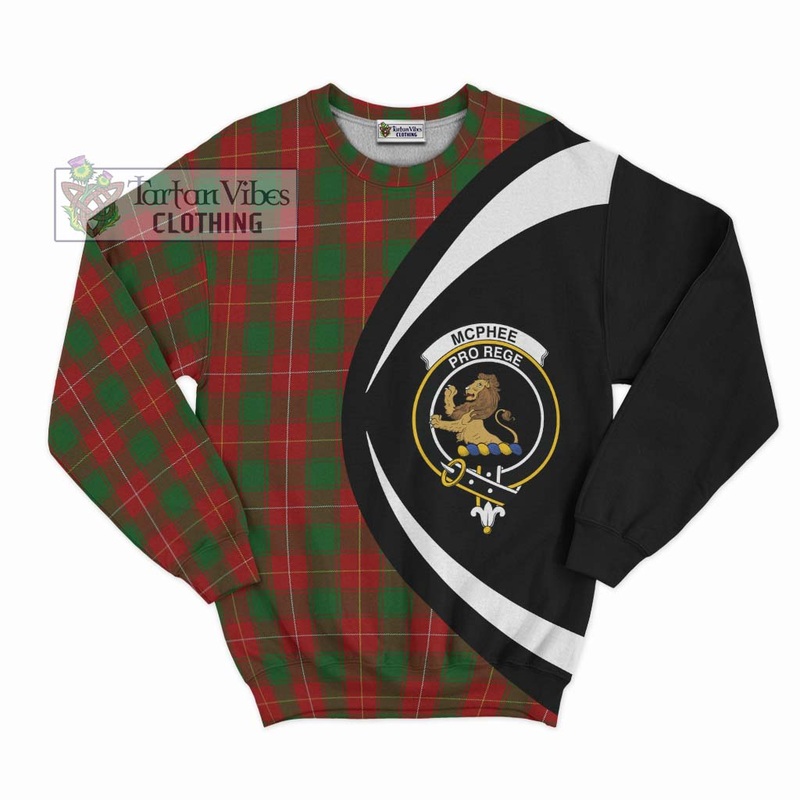 McPhee Tartan Sweatshirt with Family Crest Circle Style