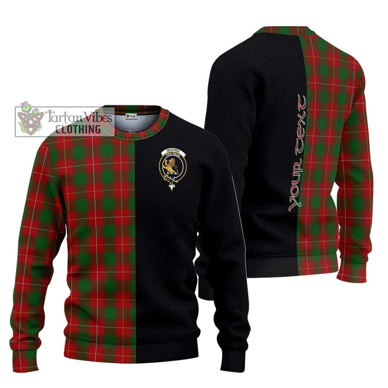 McPhee Tartan Ugly Sweater with Family Crest and Half Of Me Style