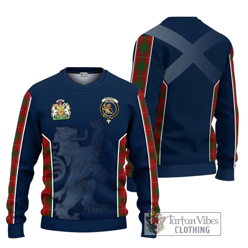 McPhee Tartan Ugly Sweater with Family Crest and Lion Rampant Vibes Sport Style