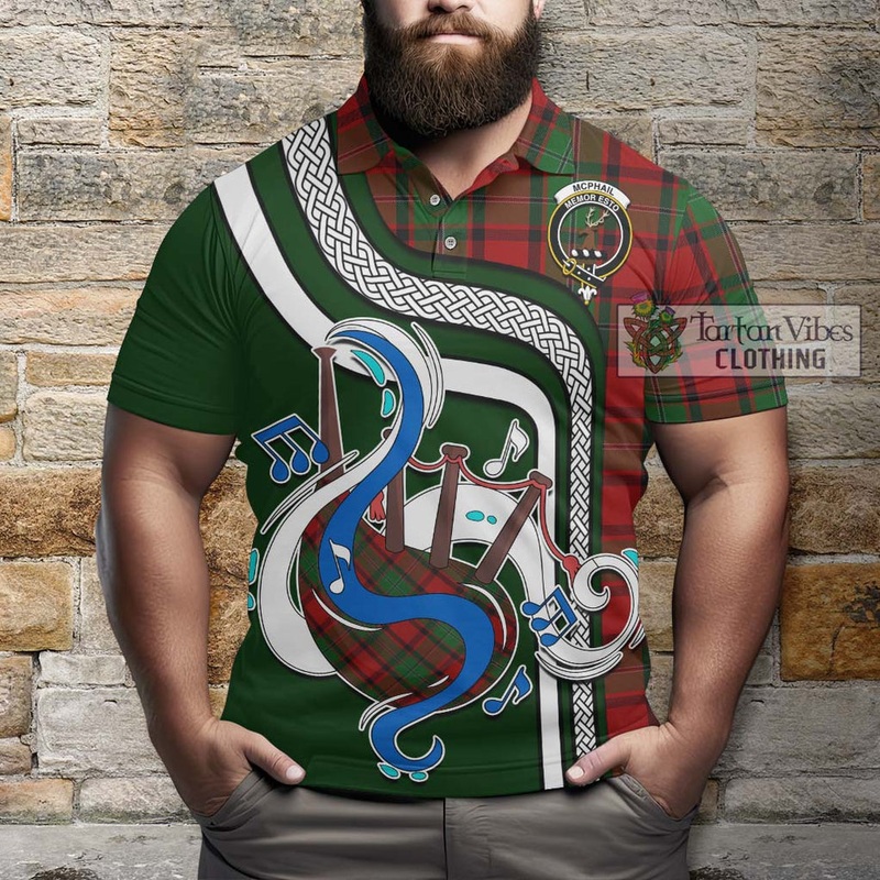 McPhail Tartan Polo Shirt with Epic Bagpipe Style