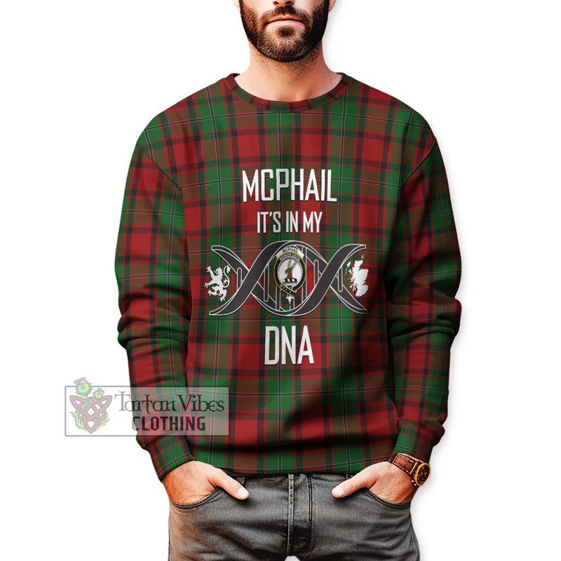 McPhail Tartan Sweatshirt with Family Crest DNA In Me Style