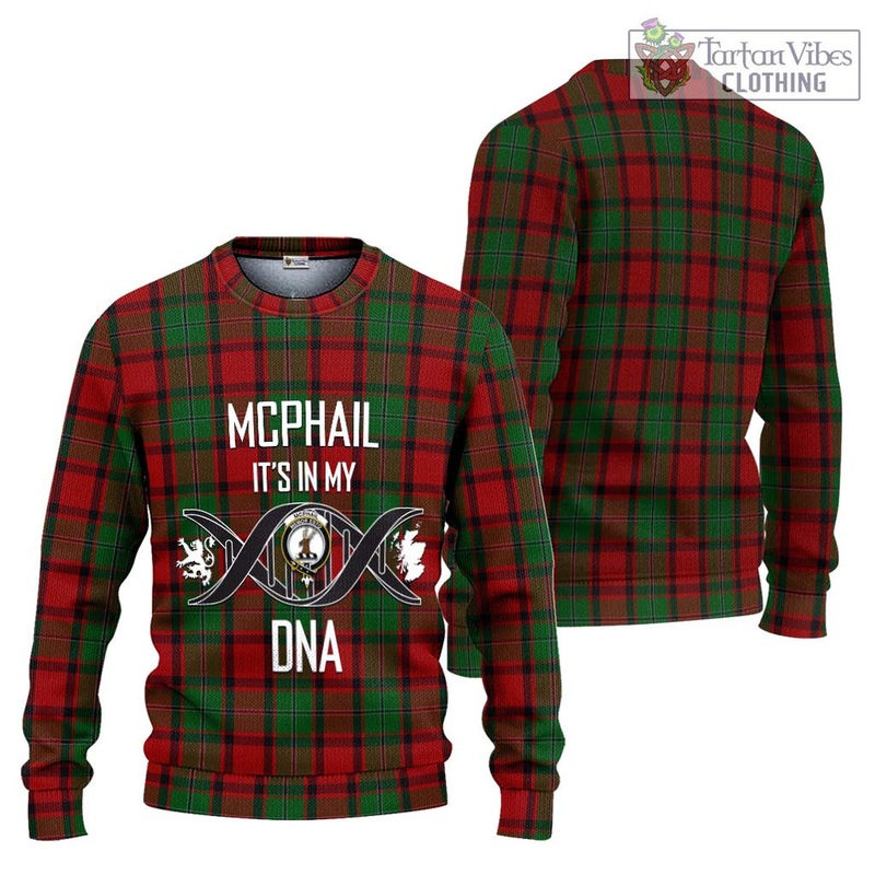 McPhail Tartan Ugly Sweater with Family Crest DNA In Me Style