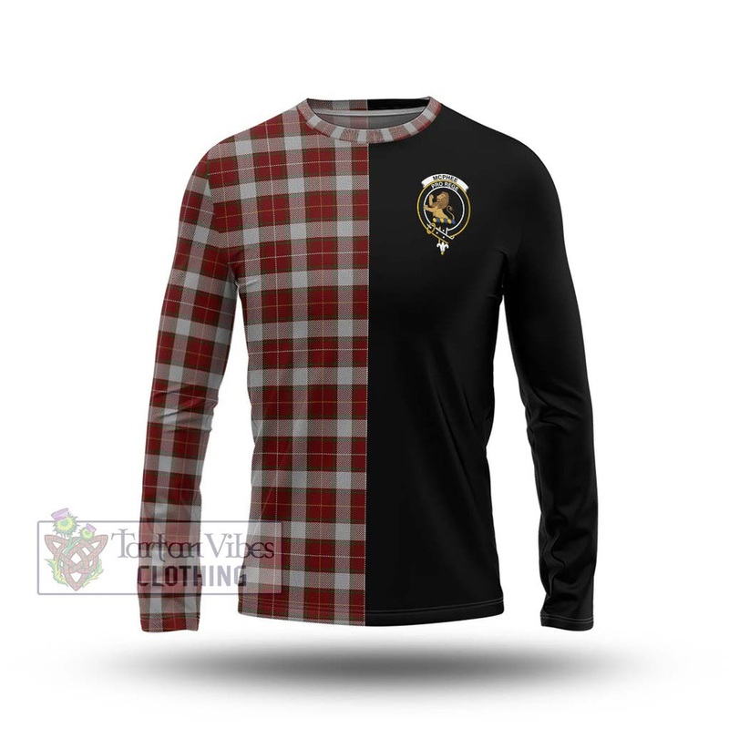 McPhee Dress Tartan Long Sleeve T-Shirt with Family Crest and Half Of Me Style