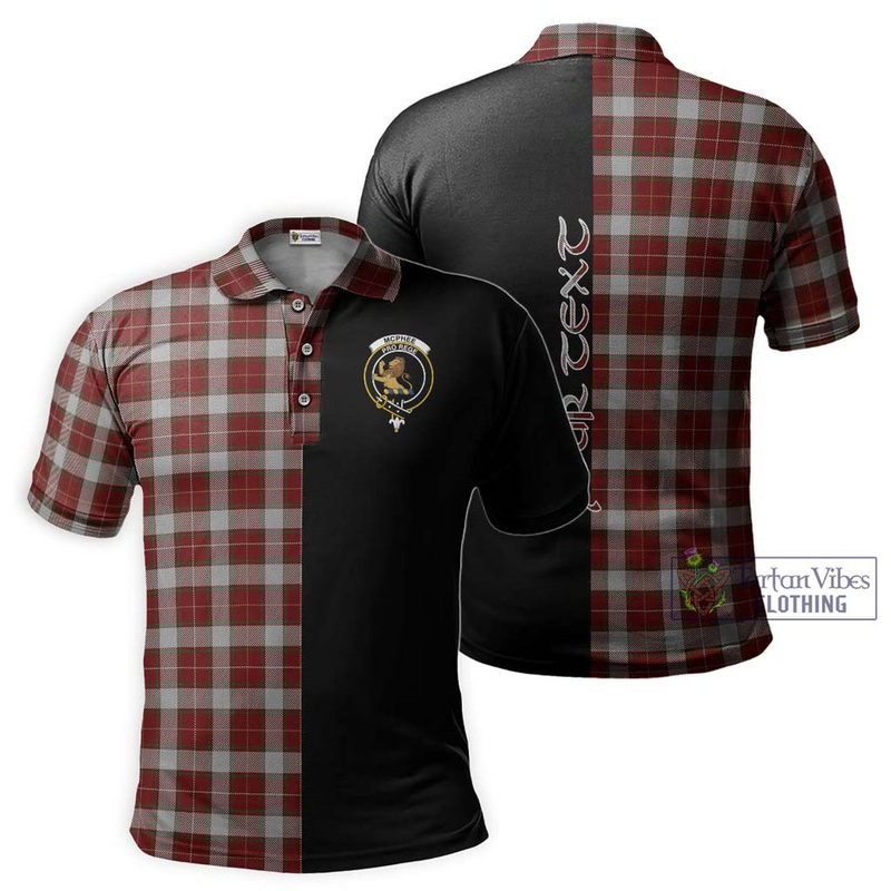 McPhee Dress Tartan Polo Shirt with Family Crest and Half Of Me Style