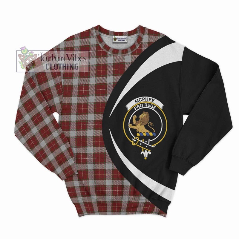 McPhee Dress Tartan Sweatshirt with Family Crest Circle Style