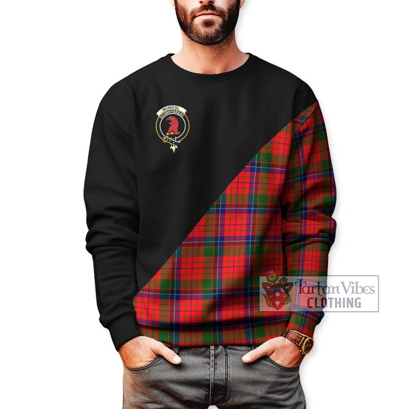 McNicol of Scorrybreac Tartan Sweatshirt with Family Crest and Military Logo Style