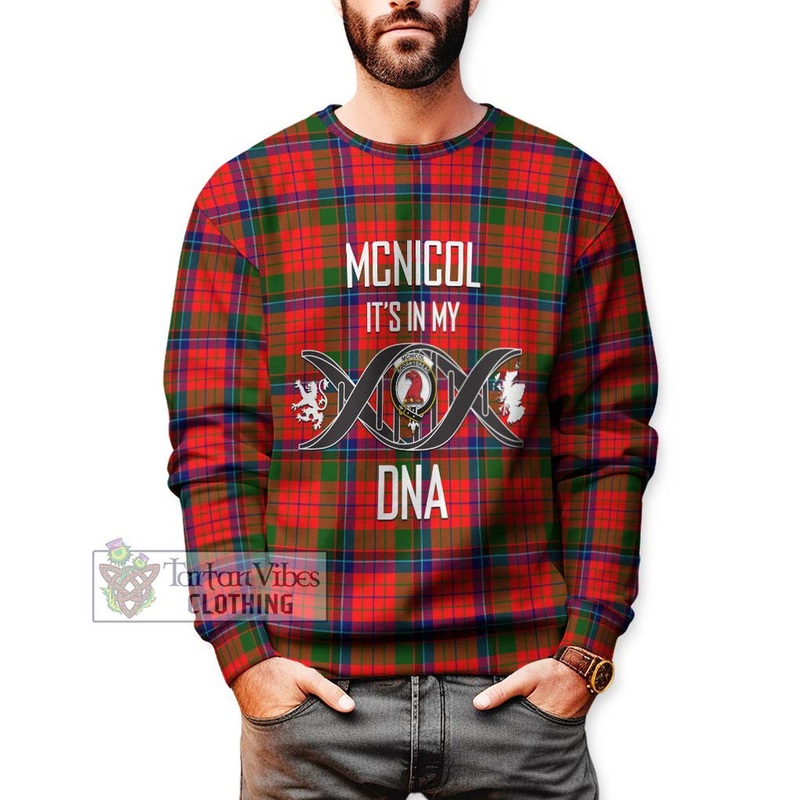 McNicol of Scorrybreac Tartan Sweatshirt with Family Crest DNA In Me Style