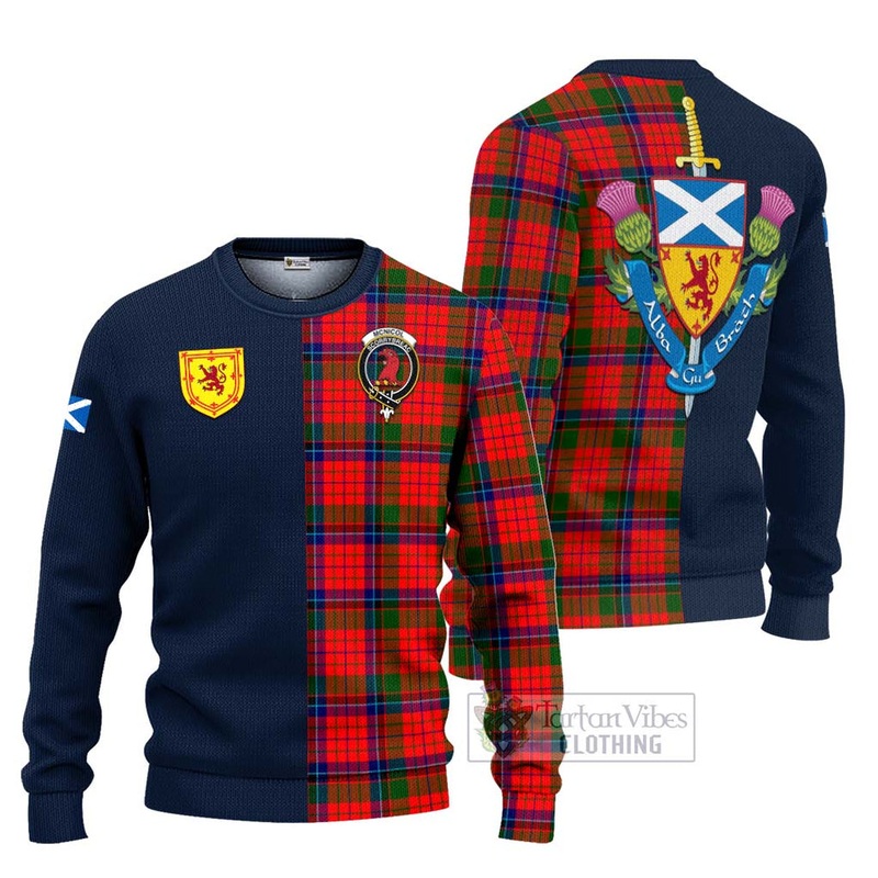McNicol of Scorrybreac Tartan Ugly Sweater with Scottish Lion Royal Arm Half Style