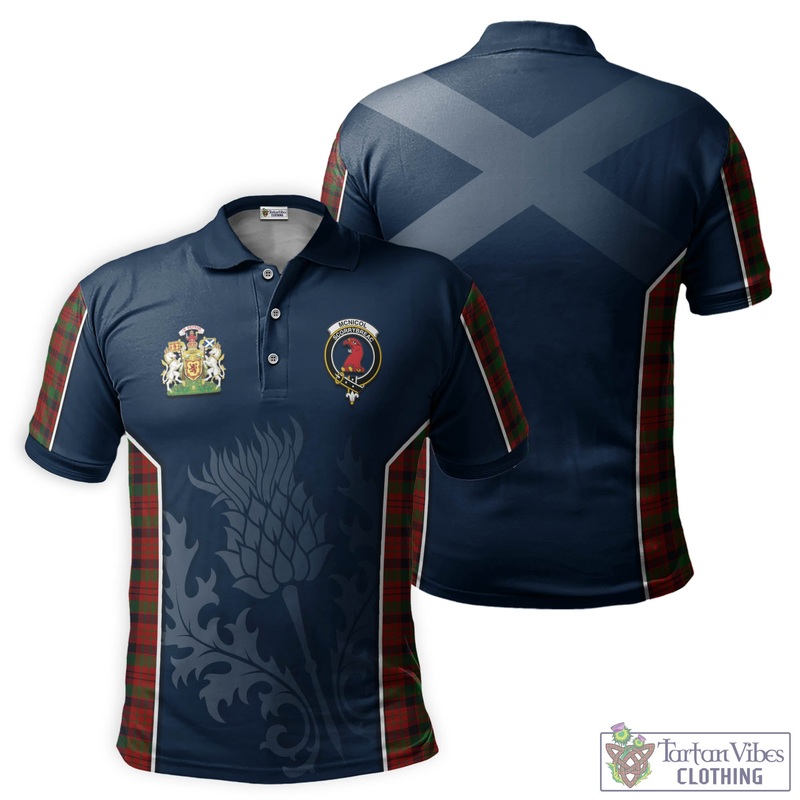 McNicol Tartan Men's Polo Shirt with Family Crest and Scottish Thistle Vibes Sport Style