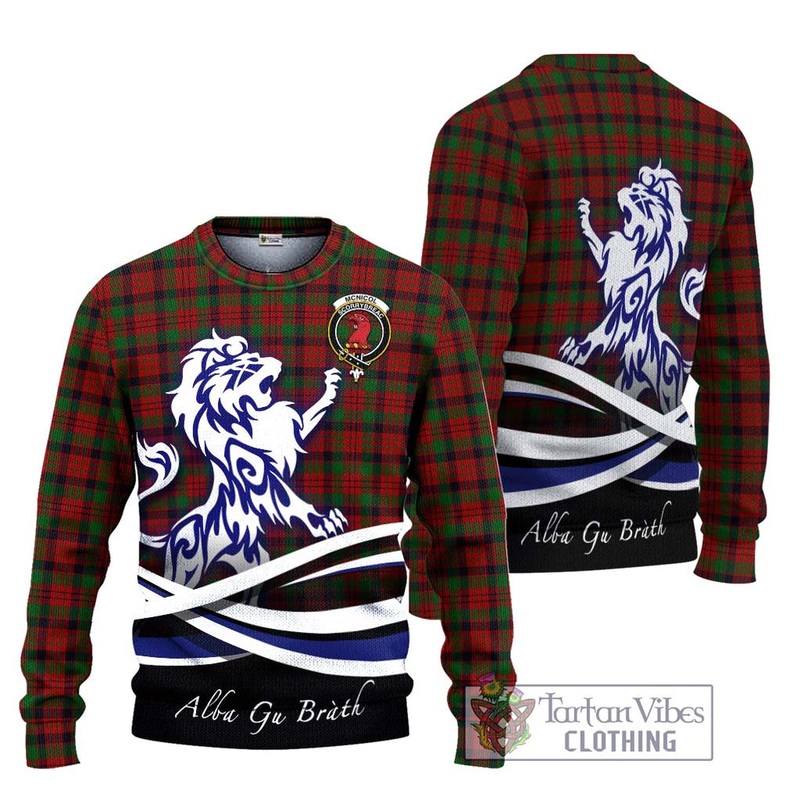 McNicol Tartan Ugly Sweater with Alba Gu Brath Regal Lion Emblem