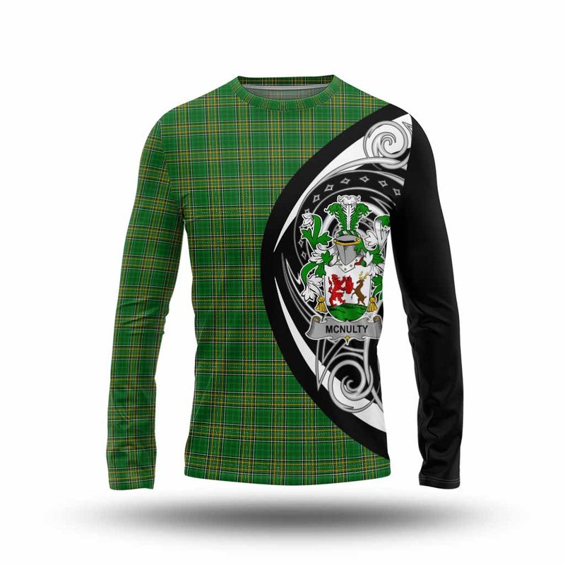 McNulty Irish Clan Long Sleeve T-Shirt Celtic Circle Style