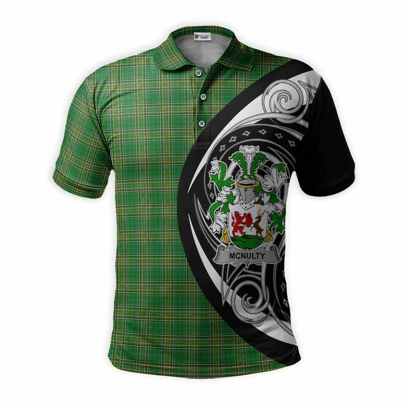 McNulty Irish Clan Polo Shirt Celtic Circle Style