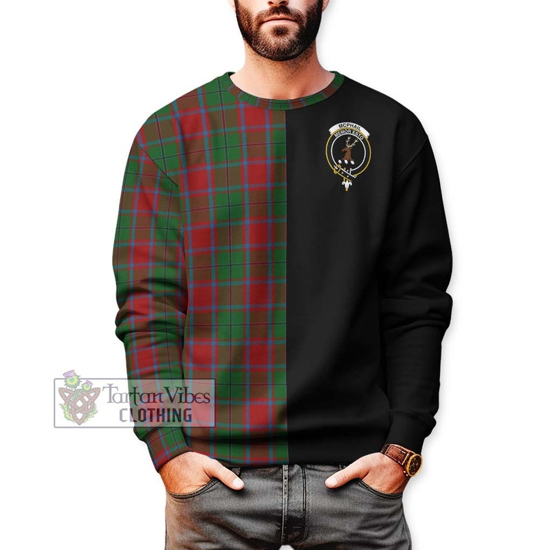 McPhail Blue Bands Tartan Sweatshirt with Family Crest and Half Of Me Style