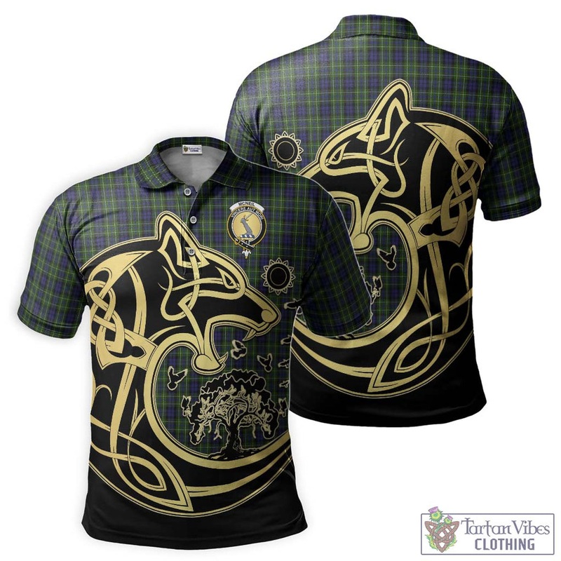 McNeil of Colonsay Tartan Polo Shirt with Family Crest Celtic Wolf Style
