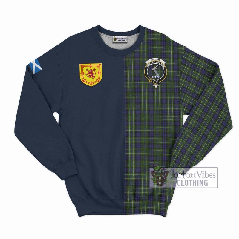 McNeil of Colonsay Tartan Sweatshirt Alba with Scottish Lion Royal Arm Half Style