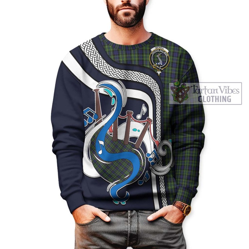 McNeil of Colonsay Tartan Sweatshirt with Epic Bagpipe Style