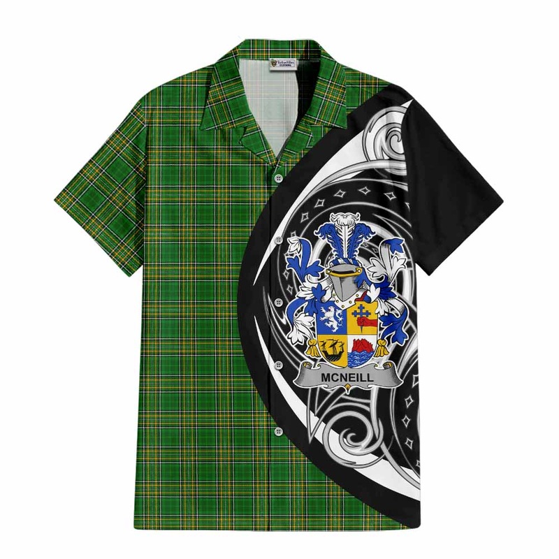 McNeill Irish Clan Short Sleeve Button Shirt Celtic Circle Style